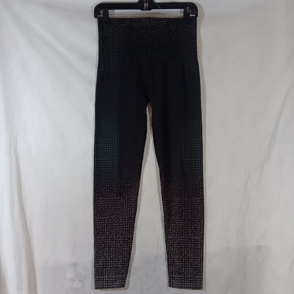 M. Rena Womens Leggings High Waist Tummy Control Seamless Distressed Houndstooth